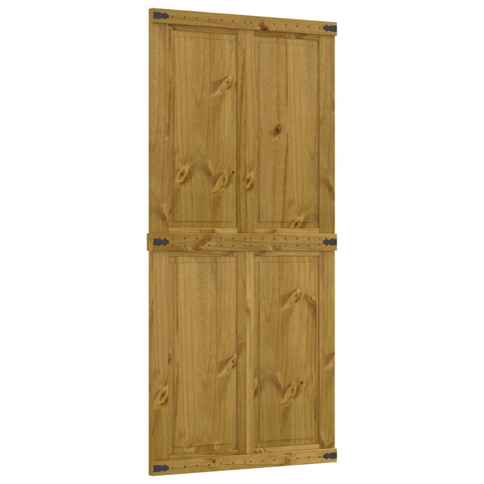 Ușă hambar Corona Maro Miere 90 x 210 cm Lemn masiv de pin - WALTI WALTI