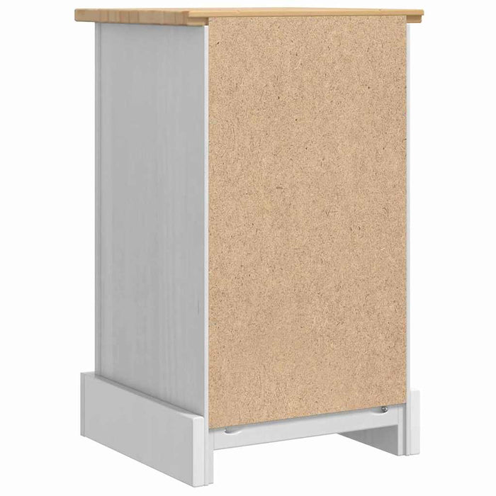 Noptieră Corona Alb 35 x 32,5 x 58 cm Lemn de pin masiv - WALTI WALTI