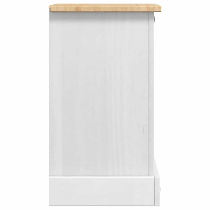 Noptieră Corona Alb 35 x 32,5 x 58 cm Lemn de pin masiv - WALTI WALTI