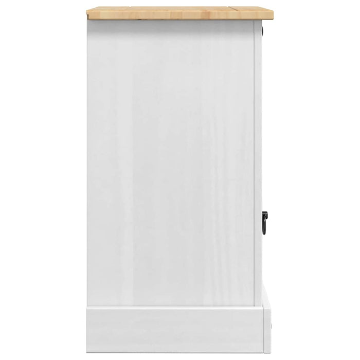 Noptieră cu sertar Corona Alb 45 x 35 x 64 cm Lemn de pin masiv - WALTI WALTI