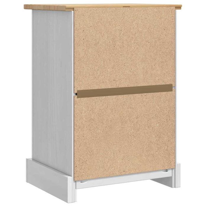 Noptieră cu sertar Alb 45 x 35 x 64 cm Lemn de pin masiv - WALTI WALTI
