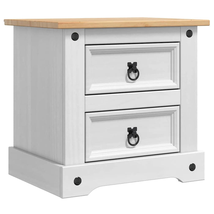 Noptieră cu sertar Alb 53 x 39 x 47 cm Lemn de pin masiv - WALTI WALTI