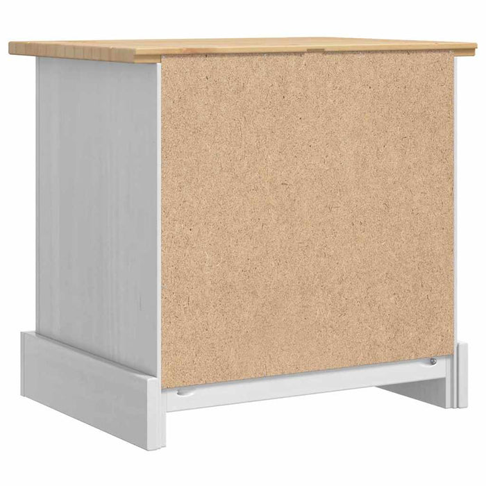 Noptieră cu sertar Alb 53 x 39 x 47 cm Lemn de pin masiv - WALTI WALTI