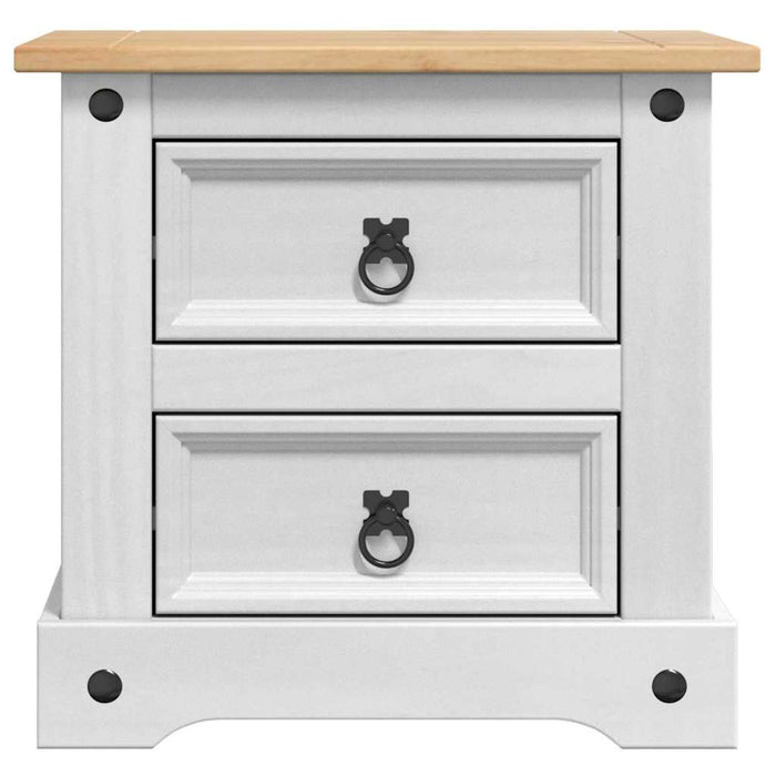 Noptieră cu sertar Alb 53 x 39 x 47 cm Lemn de pin masiv - WALTI WALTI