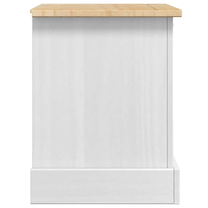 Noptieră cu sertar Alb 53 x 39 x 47 cm Lemn de pin masiv - WALTI WALTI