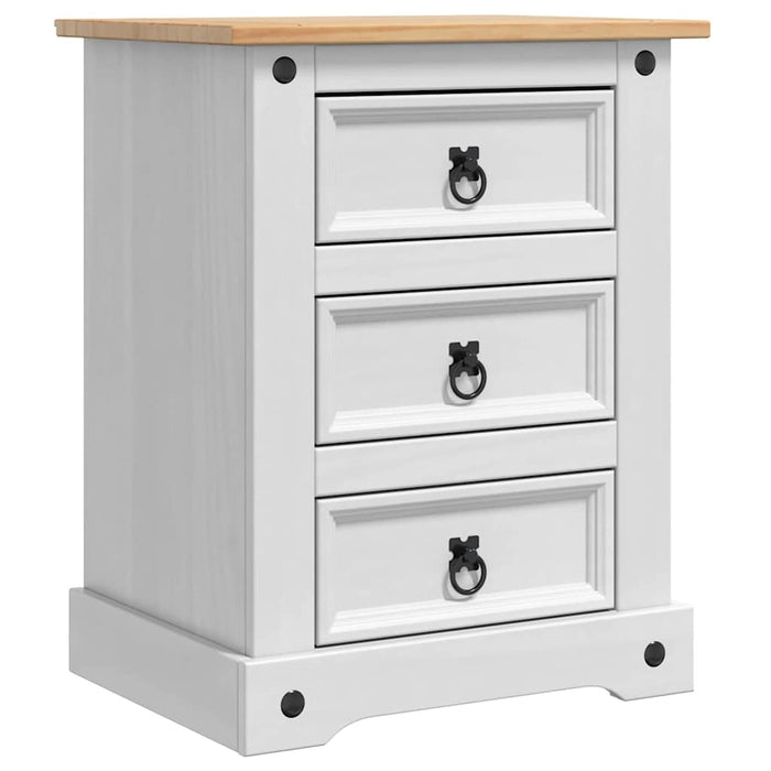 Noptieră cu sertar Alb 53 x 39 x 66 cm Lemn de pin masiv - WALTI WALTI