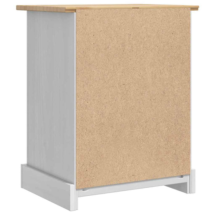Noptieră cu sertar Alb 53 x 39 x 66 cm Lemn de pin masiv - WALTI WALTI