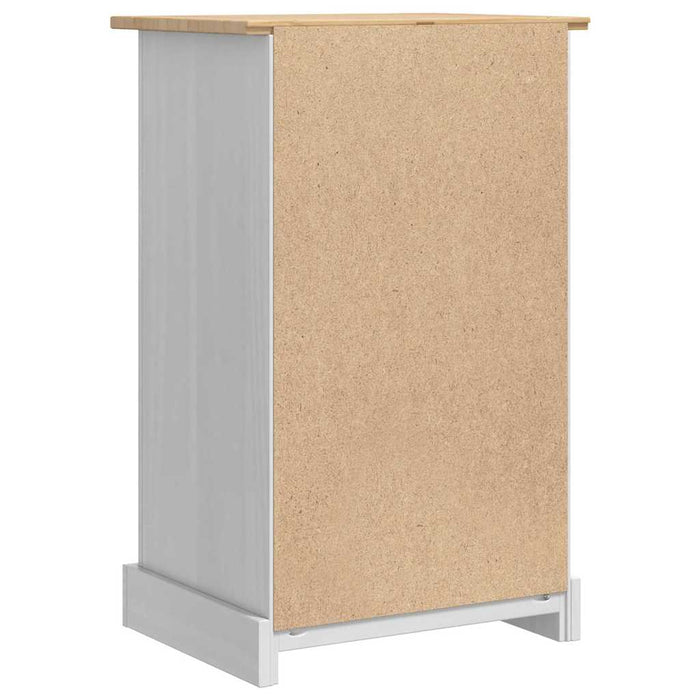 Noptieră cu sertar Alb 53 x 39 x 84 cm Lemn de pin masiv - WALTI WALTI