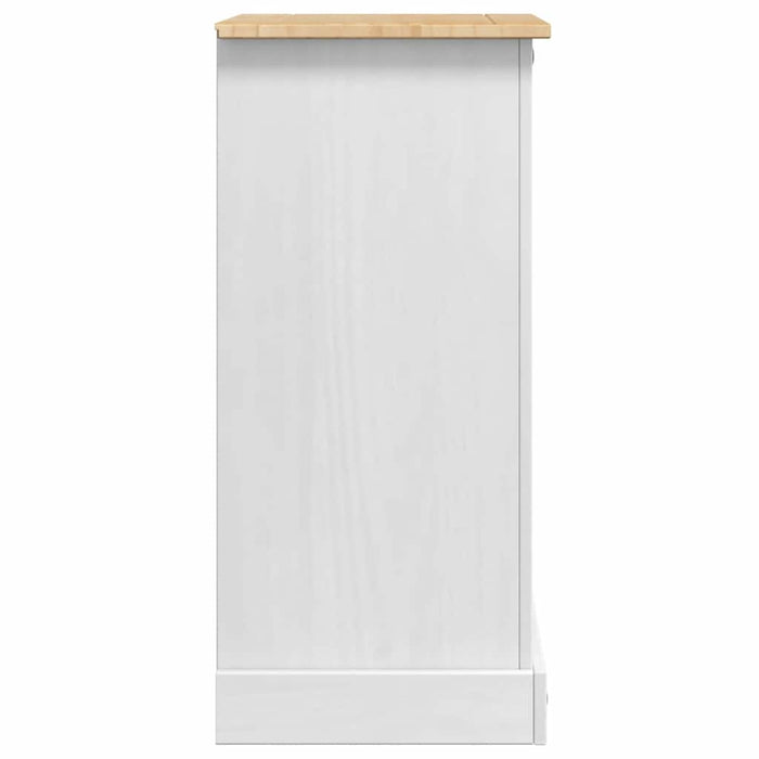 Noptieră cu sertar Alb 53 x 39 x 84 cm Lemn de pin masiv - WALTI WALTI