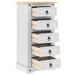 Noptieră Corona Alb 53 x 39 x 103 cm Lemn de pin masiv - WALTI WALTI