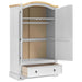 Dulap cu sertar Corona Alb 101 x 52 x 170 cm Lemn de pin masiv - WALTI WALTI