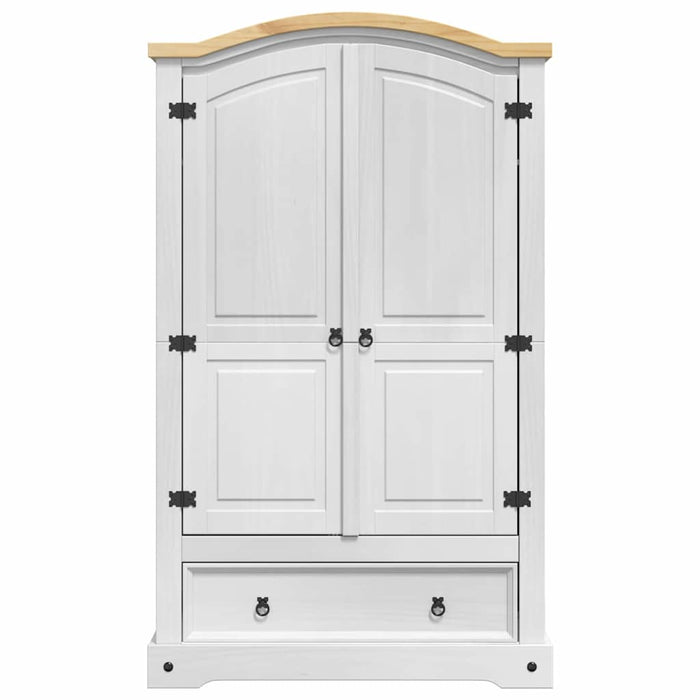 Dulap cu sertar Corona Alb 101 x 52 x 170 cm Lemn de pin masiv - WALTI WALTI