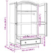 Dulap cu sertar Corona Alb 101 x 52 x 170 cm Lemn de pin masiv - WALTI WALTI