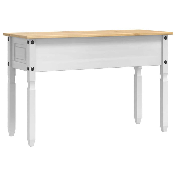 Masă laterală cu sertar Alb 115 x 46 x 73 cm Lemn de pin masiv - WALTI WALTI