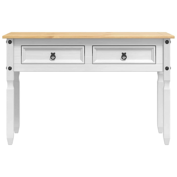 Masă laterală cu sertar Alb 115 x 46 x 73 cm Lemn de pin masiv - WALTI WALTI