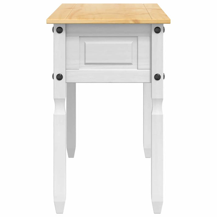 Masă laterală cu sertar Alb 115 x 46 x 73 cm Lemn de pin masiv - WALTI WALTI