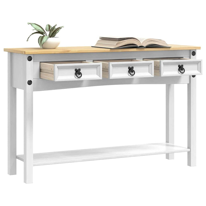 Masă laterală Alb 114 x 34,5 x 73 cm Lemn de pin masiv - WALTI WALTI