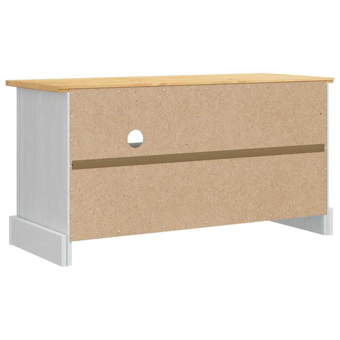 Cabinet TV Corona Alb 100 x 40 x 52 cm Lemn de pin masiv - WALTI WALTI