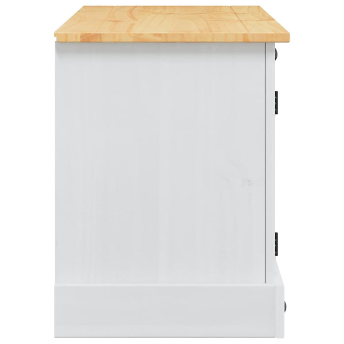 Cabinet TV Corona Alb 100 x 40 x 52 cm Lemn de pin masiv - WALTI WALTI