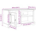 Cabinet TV Corona Alb 100 x 40 x 52 cm Lemn de pin masiv - WALTI WALTI