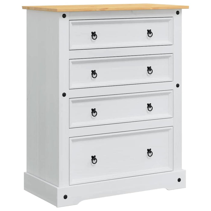 Cufere de Depozitare Alb 92 x 48 x 114 cm Lemn de pin masiv - WALTI WALTI