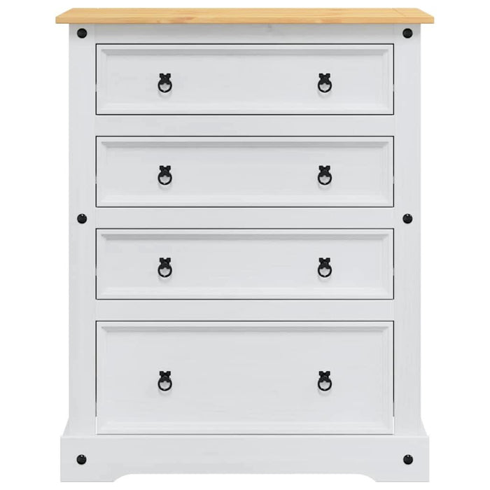 Cufere de Depozitare Alb 92 x 48 x 114 cm Lemn de pin masiv - WALTI WALTI