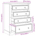 Cufere de Depozitare Alb 92 x 48 x 114 cm Lemn de pin masiv - WALTI WALTI