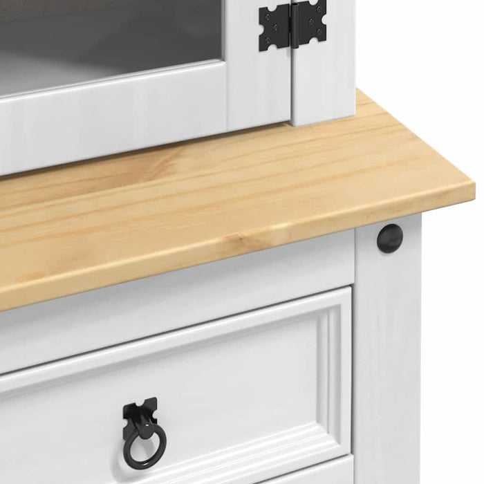 Bufet cu sertar Alb 100 x 48,5 x 179 cm Lemn de pin masiv - WALTI WALTI