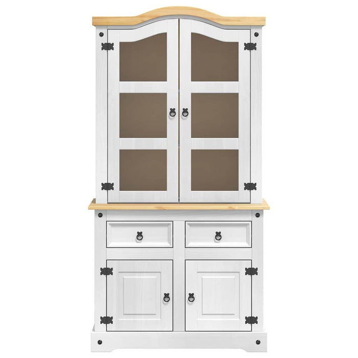Bufet cu sertar Alb 100 x 48,5 x 179 cm Lemn de pin masiv - WALTI WALTI
