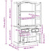 Bufet cu sertar Alb 100 x 48,5 x 179 cm Lemn de pin masiv - WALTI WALTI