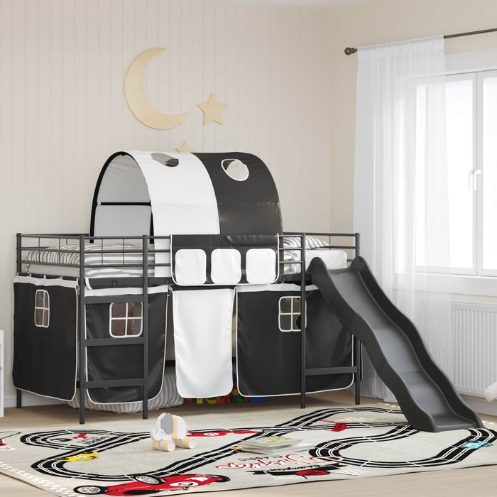 Cadru de pat supraetajat pentru copii Negru 90 x 200 cm Metal - WALTI WALTI