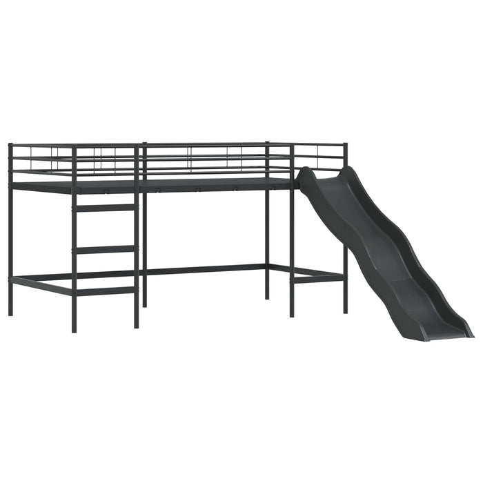 Cadru de pat supraetajat pentru copii Negru și roz 107 x 200 cm WALTI