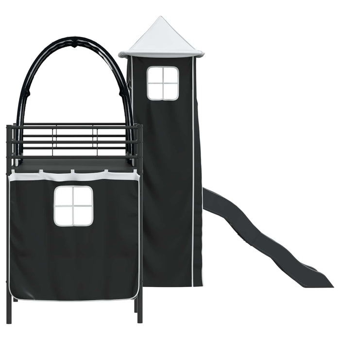 Cadru de pat supraetajat pentru copii Negru 90 x 190 cm Metal - WALTI WALTI