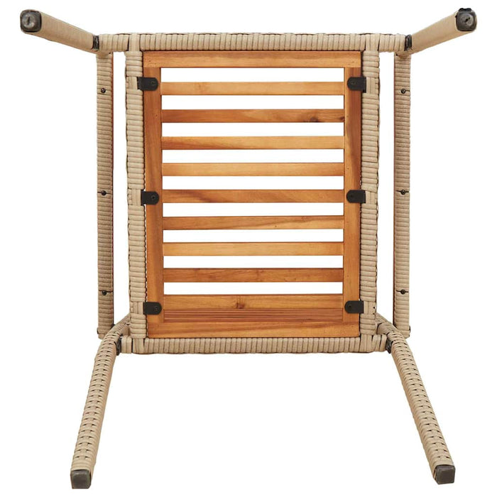 Scaune de grădină stivuibile 4 pcs Marron, Bej - WALTI WALTI