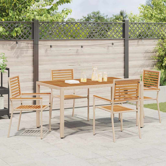 Scaune de grădină stivuibile 4 pcs Marron, Bej - WALTI WALTI