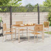 Scaune de grădină stivuibile 4 pcs Marron, Bej - WALTI WALTI