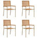 Scaune de grădină stivuibile 4 pcs Marron, Bej - WALTI WALTI