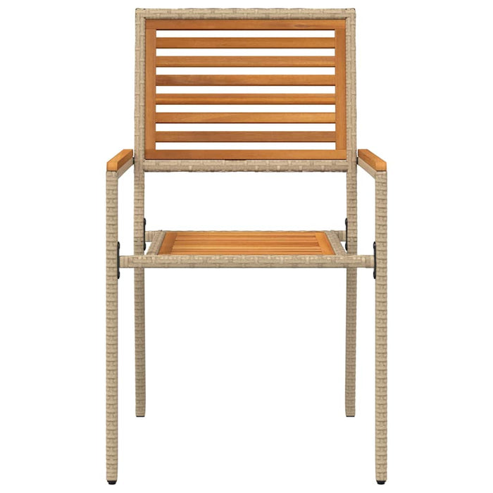 Scaune de grădină stivuibile 4 pcs Marron, Bej - WALTI WALTI