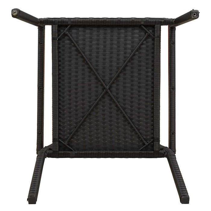 Scaune de grădină stivuibile 4 pcs Negru, Marron - WALTI WALTI