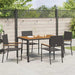 Scaune de grădină stivuibile 4 pcs Negru, Marron - WALTI WALTI