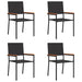 Scaune de grădină stivuibile 4 pcs Negru, Marron - WALTI WALTI