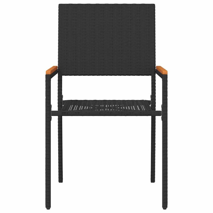 Scaune de grădină stivuibile 4 pcs Negru, Marron - WALTI WALTI