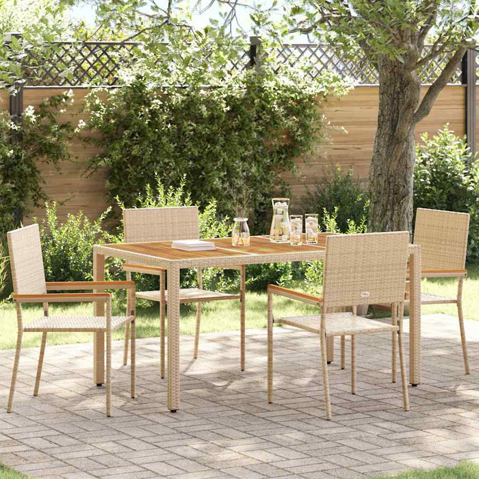 Scaune de grădină stivuibile 4 pcs Crema, Marron - WALTI WALTI
