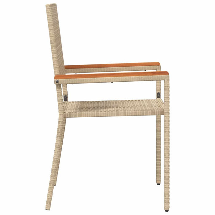 Scaune de grădină stivuibile 4 pcs Crema, Marron - WALTI WALTI