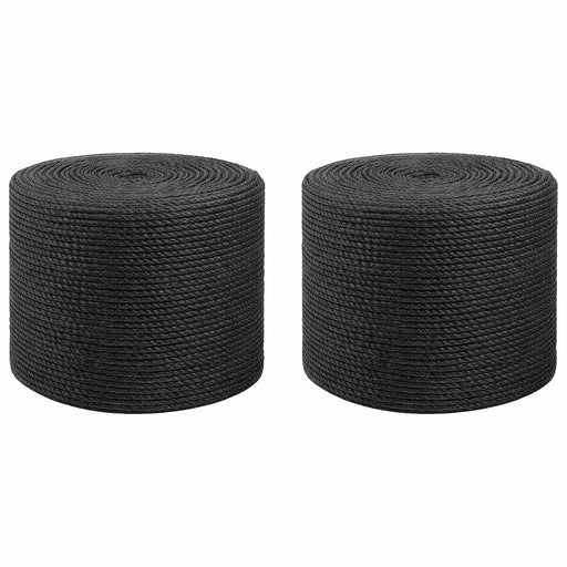 Frânghie din iută 2 pcs 2 Negru 100% jute Tossa - WALTI WALTI