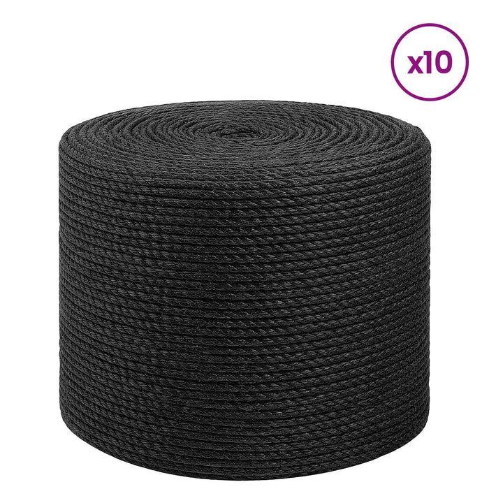 Frânghie din iută 10 pcs 2 Negru 100% jute Tossa WALTI