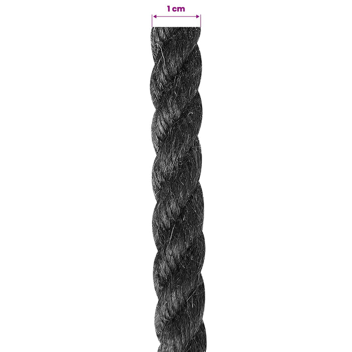Frânghie din Jute 10 Negru 100% jute Tossa - WALTI WALTI