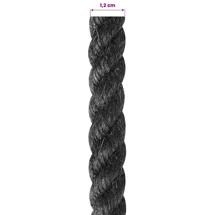 Frânghie din Jute 12 Negru 100% jute Tossa WALTI