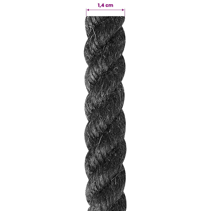 Frânghie din Jute 14 Negru 100% jute Tossa WALTI