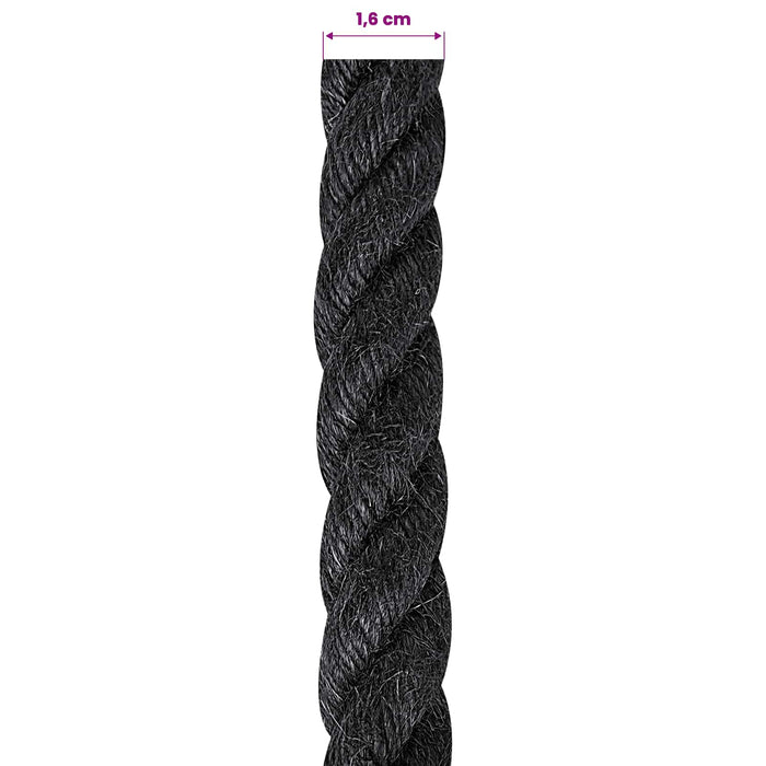 Frânghie din Jute 16 Negru 100% jute Tossa WALTI
